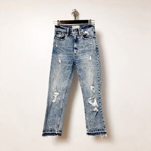 A+F Abercrombie and Fitch Ultra High Rise Ankle Straight Denim Jeans 25 0